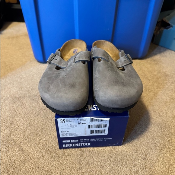 Birkenstock Boston Soft Footbed Clogs – Size 39 – Iron Oiled Leather - Picture 5 of 7
